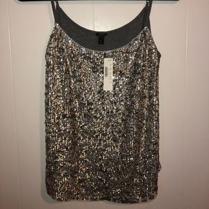 NWT J. Crew Sequined Tank Top